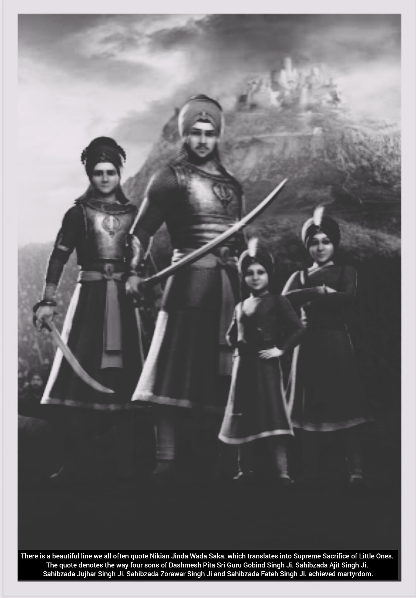 Chaar Sahibzaade Status in English | Best New, Chaar Sahibzaade Status, Beautiful Chaar Sahibzaade Quotes Poems, Trying to Find Gurbani Lines About Chaar Sahibzaade, Shaheedi Diwas Chhote Sahibzade History Quotes